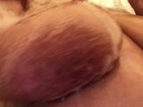 hot brunette big boobs toying pink pussy